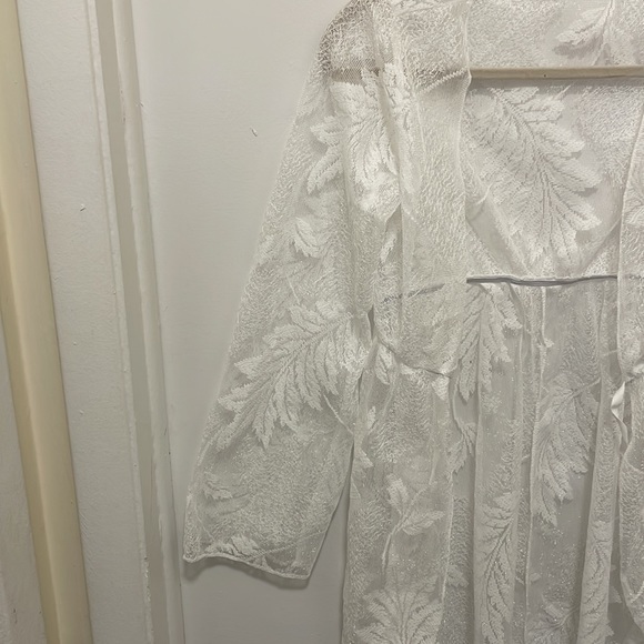 Embroidery Mesh Tie Front Kimono small size - Picture 4 of 5